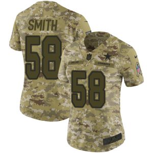 cowboys #58 mazi smith camo women's stitched nfl limited 2018 salute to service elite jersey