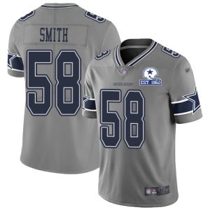 cowboys #58 mazi smith gray men's stitched with established in 1960 patch nfl limited inverted legend cheap jersey