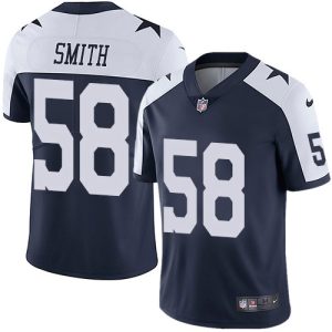 cowboys #58 mazi smith nave blue thanksgiving men's stitched nfl vapor untouchable limited throwback limited jersey