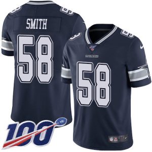 cowboys #58 mazi smith navy blue team color men's stitched nfl 100th season vapor untouchable limited wholesale jersey