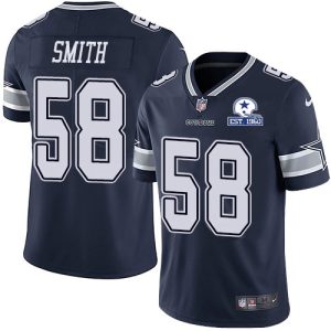 Cowboys #58 Mazi Smith Navy Blue Team Color Men's Stitched With Established In 1960 Patch NFL Vapor Untouchable Limited Jersey