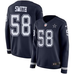 cowboys #58 mazi smith navy blue team color women's stitched nfl limited therma long sleeve cheap jersey