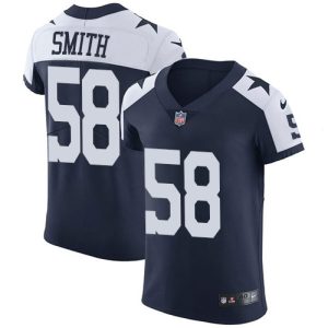 Cowboys #58 Mazi Smith Navy Blue Thanksgiving Men's Stitched NFL Vapor Untouchable Throwback Elite Jersey