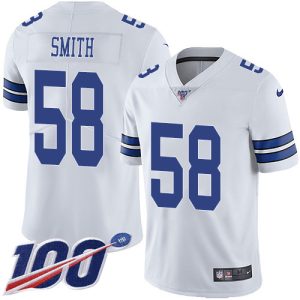 wholesale Cowboys #58 Mazi Smith White Men's Stitched NFL 100th Season Vapor Untouchable Limited Jersey