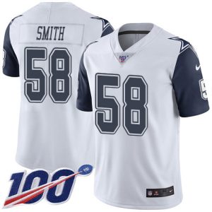 cowboys #58 mazi smith white men's stitched nfl limited rush 100th season elite jersey