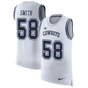 cowboys #58 mazi smith white men's stitched nfl limited rush tank top limited jersey