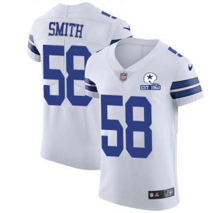 wholesale Cowboys #58 Mazi Smith White Men's Stitched With Established In 1960 Patch NFL New Elite Jersey