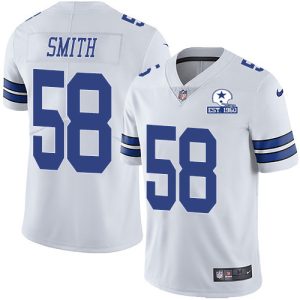 cowboys #58 mazi smith white men's stitched with established in 1960 patch nfl vapor untouchable limited limited jersey