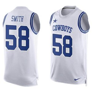 Cowboys #58 Mazi Smith White Team Color Men's Stitched NFL Limited Tank Top Jersey