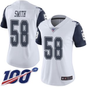 wholesale Cowboys #58 Mazi Smith White Women's Stitched NFL Limited Rush 100th Season Jersey