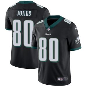 custom Eagles #80 Julio Jones Black Alternate Men's Stitched NFL Vapor Untouchable Limited Jersey