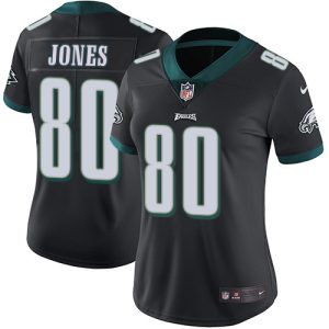 Eagles #80 Julio Jones Black Alternate Women's Stitched NFL Vapor Untouchable Limited Jersey