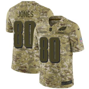 Eagles #80 Julio Jones Camo Men's Stitched NFL Limited 2018 Salute To Service Jersey