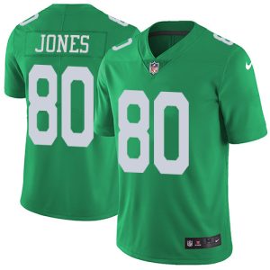 eagles #80 julio jones green men's stitched nfl limited rush authentic jersey