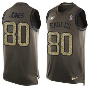 Eagles #80 Julio Jones Green Men's Stitched NFL Limited Salute To Service Tank Top Jersey