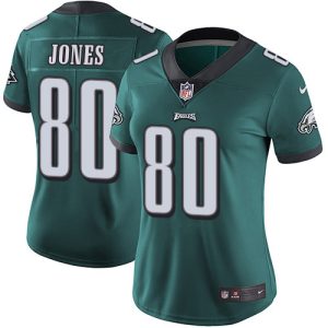 Eagles #80 Julio Jones Green Team Color Women's Stitched NFL Vapor Untouchable Limited Jersey