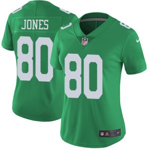 eagles #80 julio jones green women's stitched nfl limited rush elite jersey