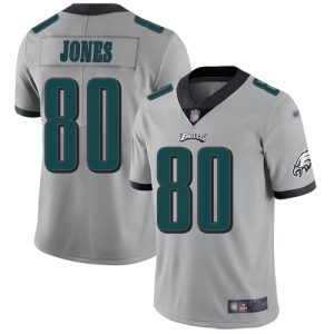 wholesale Eagles #80 Julio Jones Silver Men's Stitched NFL Limited Inverted Legend Jersey