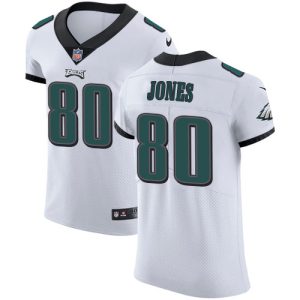 Eagles #80 Julio Jones White Men's Stitched NFL New Elite Jersey