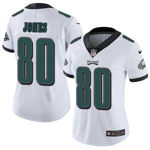 Eagles #80 Julio Jones White Women's Stitched NFL Vapor Untouchable Limited Jersey