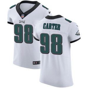 limited Eagles #98 Jalen Carter White Men's Stitched NFL Vapor Untouchable Elite Jersey