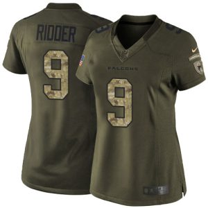 Falcons #5 Desmond Ridder Green Stitched Women's NFL Limited 2015 Salute to Service Jersey