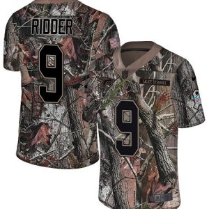 falcons #9 desmond ridder camo men's stitched nfl limited rush realtree custom jersey