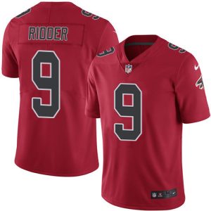 Falcons #9 Desmond Ridder Red Men's Stitched NFL Limited Rush Jersey