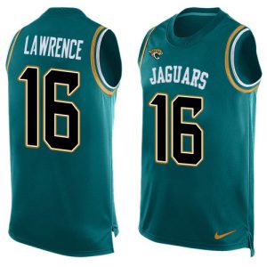 youth Jaguars #16 Trevor Lawrence Teal Green Alternate Men's Stitched NFL Limited Tank Top Jersey