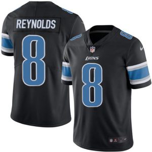 Lions #8 Josh Reynolds Black Men's Stitched NFL Limited Rush Jersey