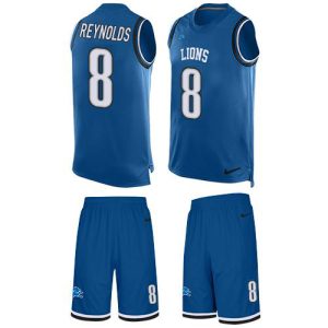 wholesale Lions #8 Josh Reynolds Blue Team Color Men's Stitched NFL Limited Tank Top Suit Jersey