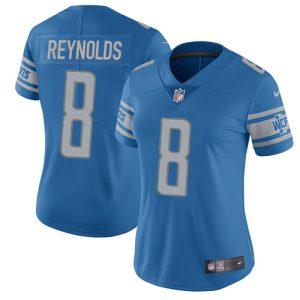 Lions #8 Josh Reynolds Blue Team Color Women's Stitched NFL Vapor Untouchable Limited Jersey