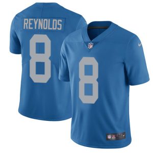 wholesale Lions #8 Josh Reynolds Blue Throwback Men's Stitched NFL Vapor Untouchable Limited Jersey