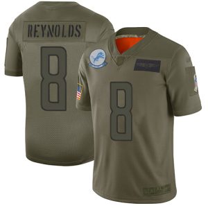 Lions #8 Josh Reynolds Camo Men's Stitched NFL Limited 2019 Salute To Service Jersey