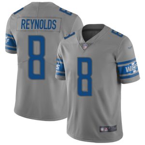 Lions #8 Josh Reynolds Gray Men's Stitched NFL Limited Inverted Legend Jersey