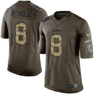 wholesale Lions #8 Josh Reynolds Green Men's Stitched NFL Limited 2015 Salute to Service Jersey