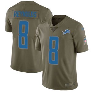 Lions #8 Josh Reynolds Olive Men's Stitched NFL Limited 2017 Salute To Service Jersey