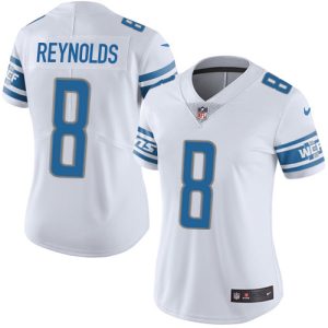 wholesale Lions #8 Josh Reynolds White Women's Stitched NFL Vapor Untouchable Limited Jersey