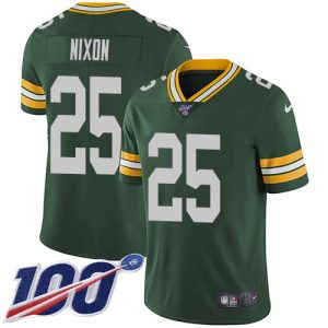 wholesale Packers #25 Keisean Nixon Green Team Color Men's Stitched NFL 100th Season Vapor Untouchable Limited Jersey