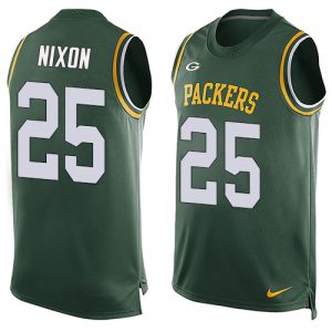 Packers #25 Keisean Nixon Green Team Color Men's Stitched NFL Limited Tank Top Jersey