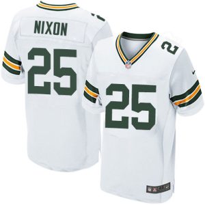 elite Packers #25 Keisean Nixon White Men's Stitched NFL New Elite Jersey