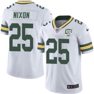 packers #25 keisean nixon white youth 100th season stitched nfl vapor untouchable limited cheap jersey