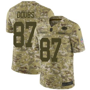 Packers #87 Romeo Doubs Camo Men's Stitched NFL Limited 2018 Salute To Service Jersey