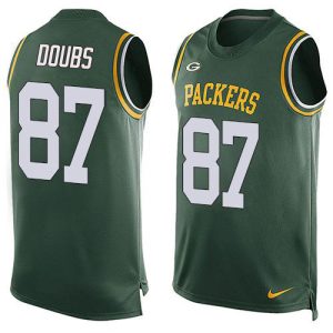 elite Packers #87 Romeo Doubs Green Team Color Men's Stitched NFL Limited Tank Top Jersey