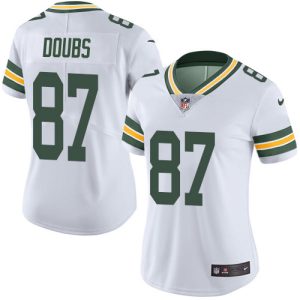 Packers #87 Romeo Doubs White Women's Stitched NFL Vapor Untouchable Limited Jersey