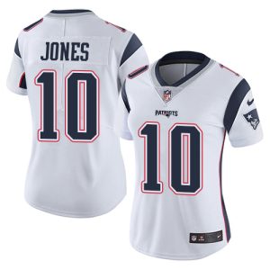 Patriots #10 Mac Jones White Women's Stitched NFL Vapor Untouchable Limited Jersey