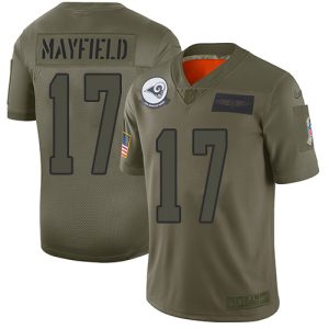 Rams #17 Baker Mayfield Camo Youth Stitched NFL Limited 2019 Salute To Service Jersey