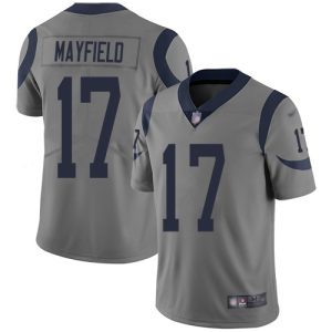 Rams #17 Baker Mayfield Gray Youth Stitched NFL Limited Inverted Legend Jersey