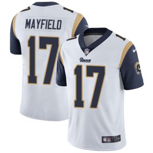 rams #17 baker mayfield white youth stitched nfl vapor untouchable limited wholesale jersey