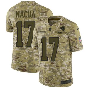 Rams #17 Puka Nacua Camo Men's Stitched NFL Limited 2018 Salute To Service Jersey